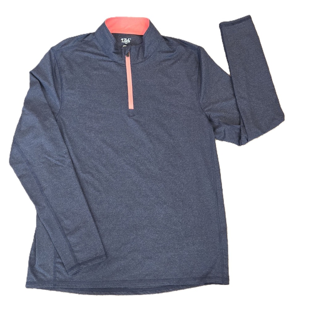 1764 Signature Mens Pullover Quarter Zip Shirt Dark Gray Size M